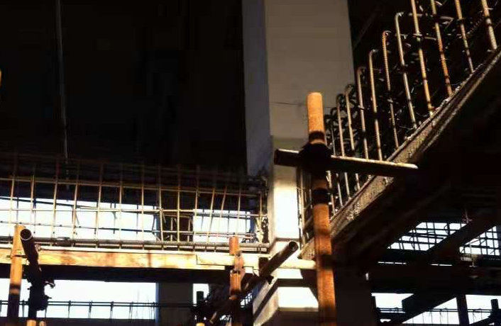 神农架一厂房梁柱截面加大施工